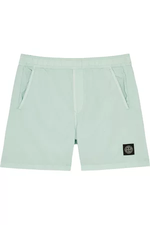 Stone Island Kids Swim Shorts - Kids Logo Nylon Swim Shorts (14 Years) - Green Mint
