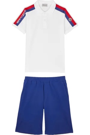 Moncler Kids Cotton Polo Shirt and Shorts set (12-14 Years)