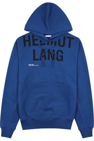 Helmut Lang Logo-print Hooded Cotton Sweatshirt - - L