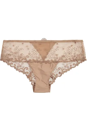 Simone Pérèle Simone PÉRÈLE Delice Embroidered Tulle Briefs - - 4