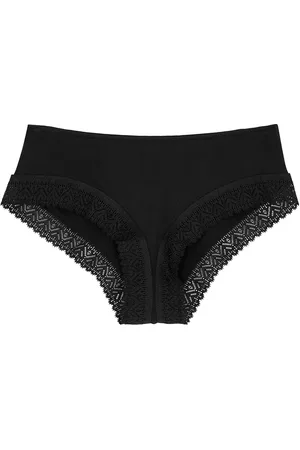 Simone Pérèle Simone PÉRÈLE Eugenie Ribbed Lace-trimmed Briefs - - 2