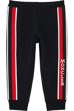 Moncler Kids Striped Logo Stretch-cotton Sweatpants - - 12 Months
