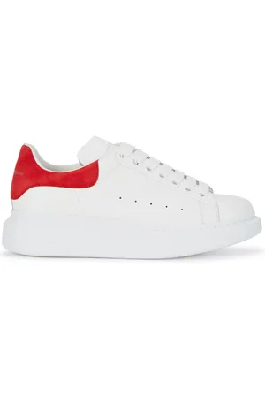 Alexander McQueen Oversized White Leather Sneakers, Sneakers, White - - 2