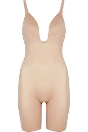 Spanx Suit Your Fancy Open-bust Mid-thigh Bodysuit - - L