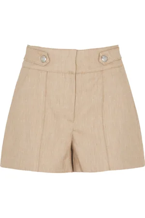 VERONICA BEARD Runo Linen-blend Shorts - - 12 (UK 16 /xl)