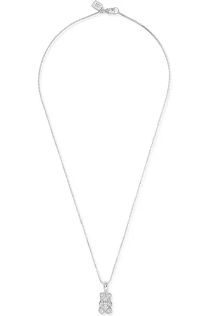 Crystal Haze Nostalgia Bear -plated Necklace - One Size