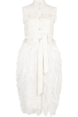 HUISHAN ZHANG Wyatt Embellished Tweed Midi Dress - - 10 (UK 10 / S)