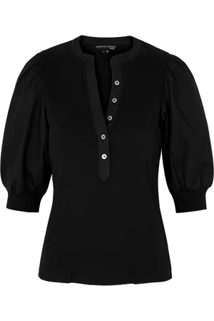 VERONICA BEARD Coralee Ribbed Stretch-cotton top - - L