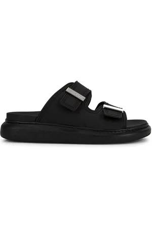 Alexander McQueen Black Rubber Sliders - - 6