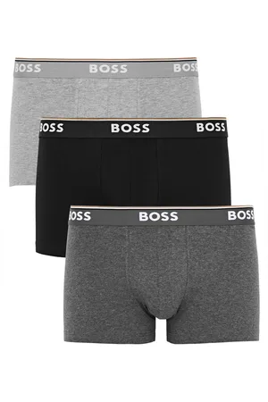 HUGO BOSS Stretch-cotton Boxer Trunks - set of Three - - S
