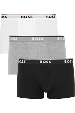 HUGO BOSS Stretch-cotton Boxer Trunks - set of Three - - S