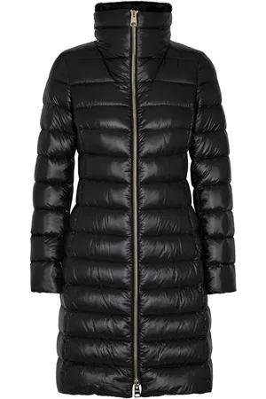 HERNO Quilted Faux Fur-trimmed Shell Jacket - - 4