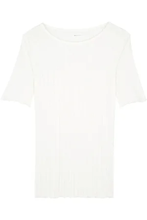 Skall Studio Edie Pointelle-knit Cotton top - - L