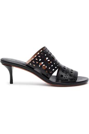 Alaïa Vienne 55 Laser-cut Suede Mules - - 37 (IT37 / UK4)