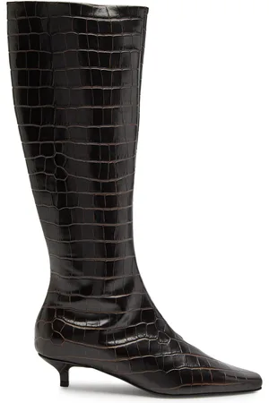 Totême 40 Crocodile-effect Leather Knee-high Boots - - 36 (IT36 / UK3)