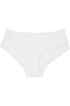 Simone Pérèle Simone PÉRÈLE Eugenie Ribbed Lace-trimmed Briefs - - 2