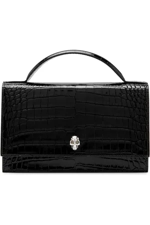 Alexander McQueen Skull Medium Crocodile-effect Leather top Handle bag - - One Size