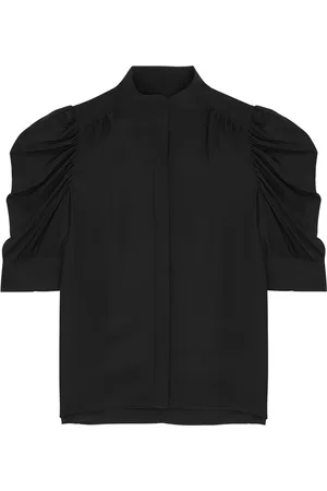 Frame Gillian Puff-sleeve Silk-chiffon Blouse - - L (UK14 / L)