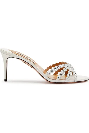 Aquazzura Tequila 75 Leather Mules - - 38 (IT38 / UK5)