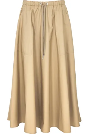 Moncler Flared Cotton-poplin Midi Skirt - - 42 (UK10 / S)