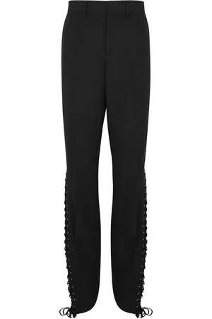 Jean Paul Gaultier Lace-up Straight-leg Wool Trousers - - 38 (UK10 / S)
