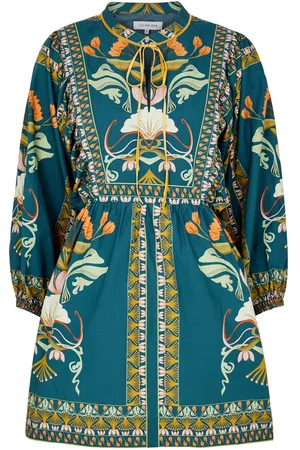 LUG VON SIGA Isla Printed Cotton Mini Dress - - 40 (UK12 / M)