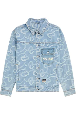 Evisu Seagull Logo-jacquard Denim Jacket - - XL