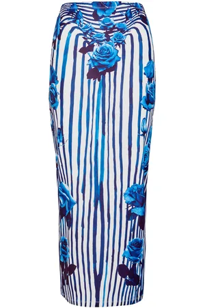 Jean Paul Gaultier Flower Body Morphing Stretch-jersey Midi Skirt - - XS (UK6 /xs)