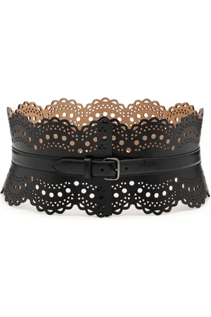 Alaïa Bustier Laser-cut Leather Belt