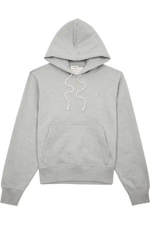 Saint Laurent Logo-embroidered Hooded Cotton Sweatshirt - - L