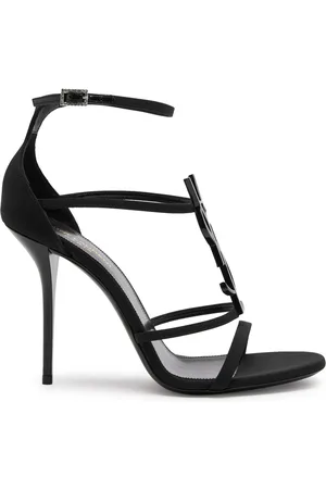 Saint Laurent Cassandra 100 Satin Sandals - - 37 (IT37 / UK4)