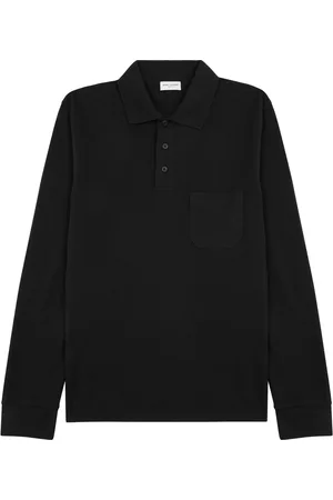 Saint Laurent Logo Piqué Cotton-blend Polo Shirt - - S