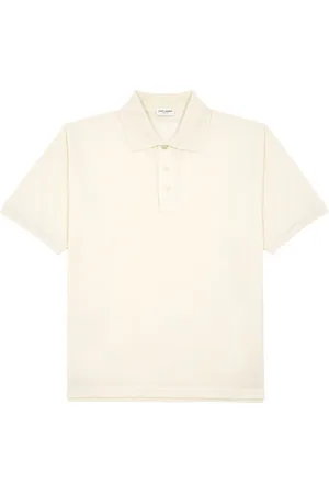 Saint Laurent Logo Piqué Cotton-blend Polo Shirt - - S
