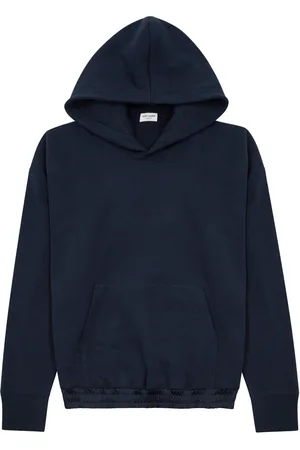 Saint Laurent Logo-embroidered Hooded Cotton Sweatshirt - - L
