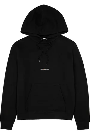 Saint Laurent Logo Hooded Cotton Sweatshirt - - S