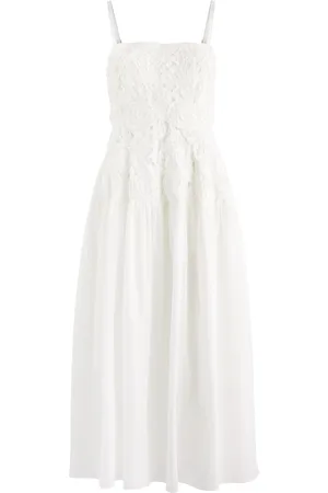 Simkhai Veronica Floral-appliquéd Cotton Midi Dress - - 6 (UK10 / S)