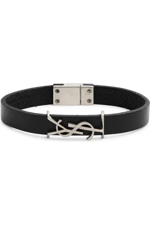 Saint Laurent Logo Leather Bracelet - - L