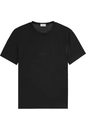 Saint Laurent Logo-embroidered Cotton T-shirt - - S