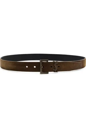 Saint Laurent Logo Suede Belt - - 95 (M)