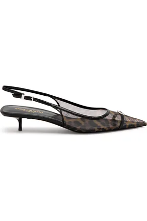 Saint Laurent Oxalis 30 -print Mesh Slingback Pumps
