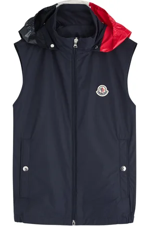 未使用級】MONCLER ボア ダウン ダウンベスト LUOROUX ブルー