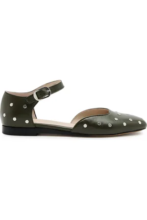 Le Monde Beryl Mary Jane Studded Leather Flats - - 37 (IT37 / UK4)