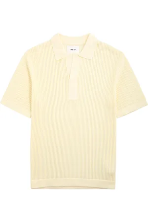 NN.07 Huxley Open-knit Cotton-blend Polo Shirt - - M