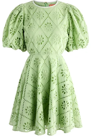 KITRI Coco Broderie Anglaise Cotton Mini Dress - - 16 (UK16 / XL) - 16 (UK16 /xl)