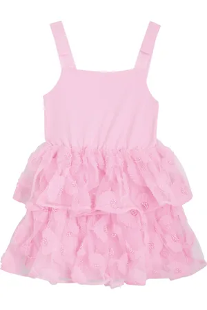 Self-Portrait Kids Floral Tulle and Stretch-jersey Dress - - 3-4Y (3 Years)