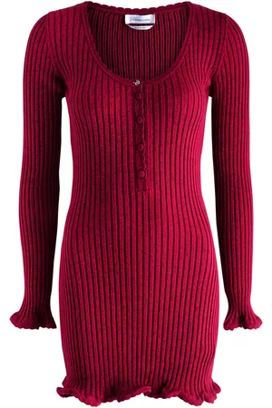 BLUMARINE Space-dyed Ribbed-knit Mini Dress - - L (UK14 / L)