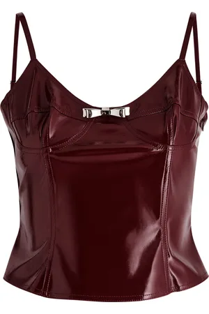 BLUMARINE Patent Faux Leather Bustier top - - IT40 (UK8 / S)