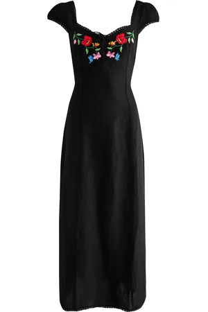 RIXO London Tahlee Floral-embroidered Maxi Dress - - 6 (UK6 / XS) - 6 (UK6 /xs)