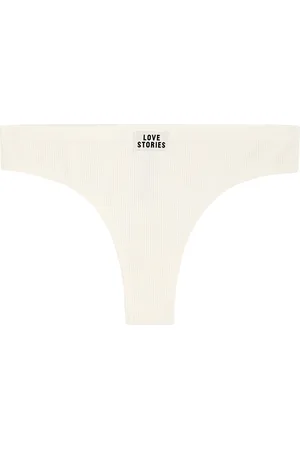 LOVE Stories Lima Ribbed Cotton-blend Thong - - L (UK14 / L)