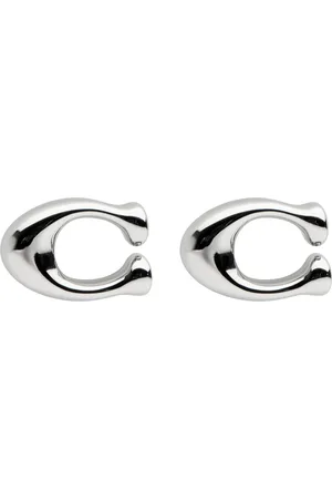 Coach Logo Stud Earrings - - One Size